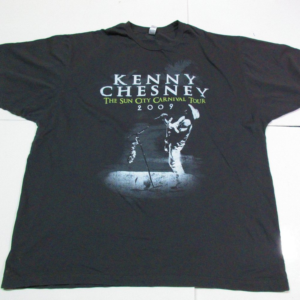 Kenny Chesney The Sun City Carnival Tour 2009 Gray T-Shirt Size 2XL
